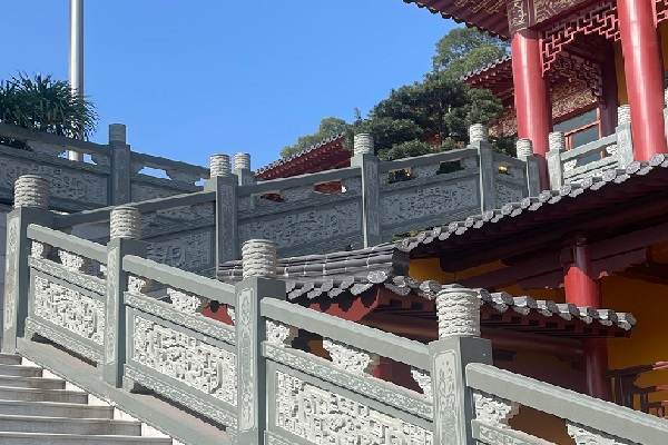 大连道观仿古石栏杆厂家 案例 2